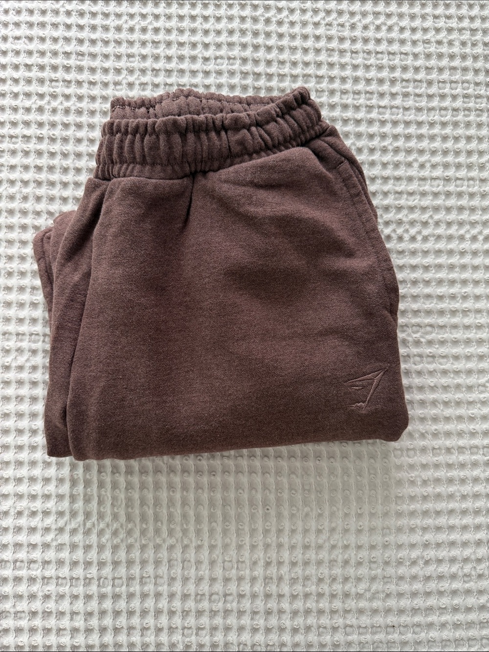 Gymshark Kids Chocolate Brown Fleece Joggers